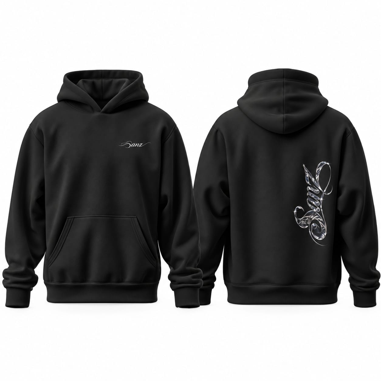 SANZ Chrome Script Hoodie - TIGER COLLECTION Detay