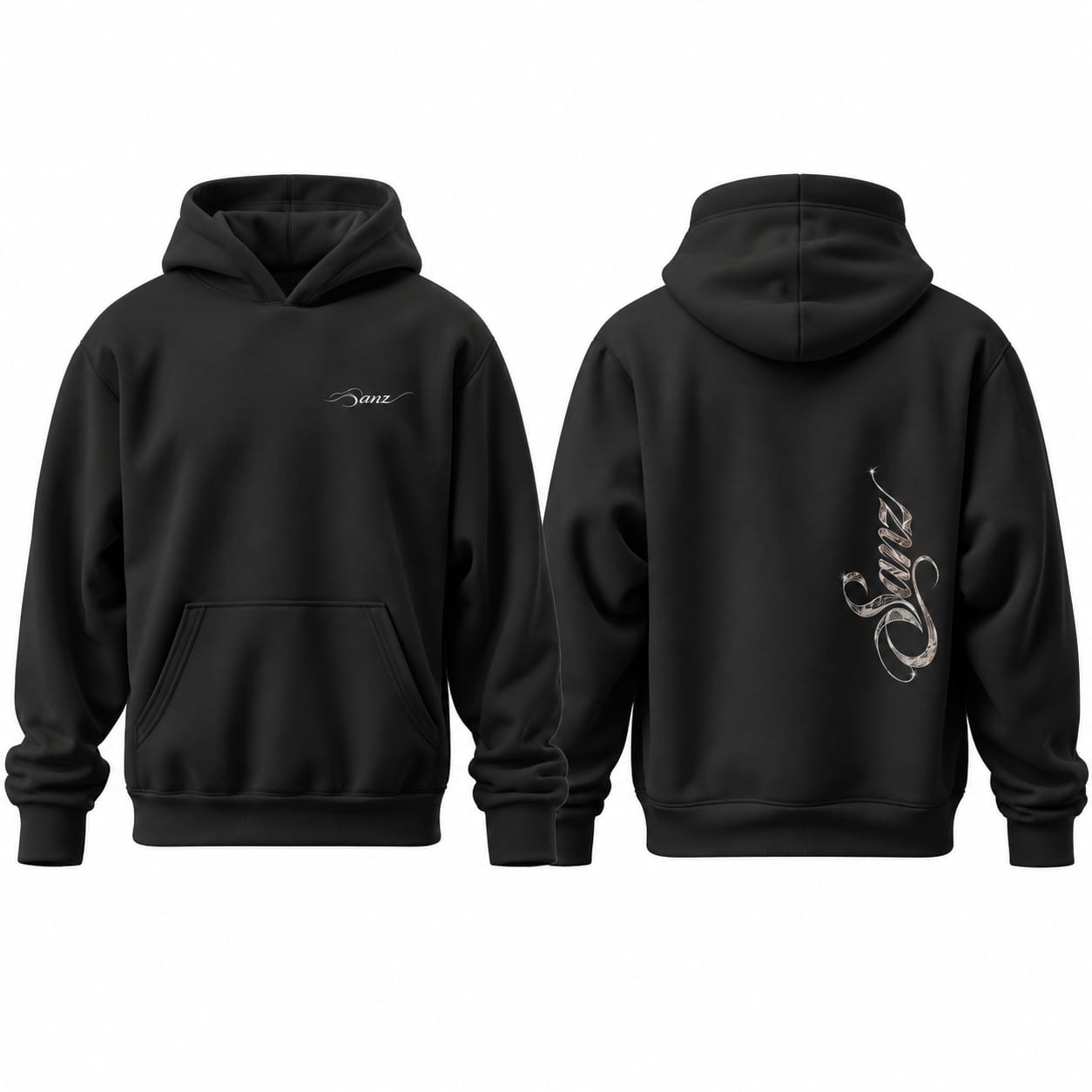 SANZ Rose Gold Script Hoodie - TIGER COLLECTION Detay