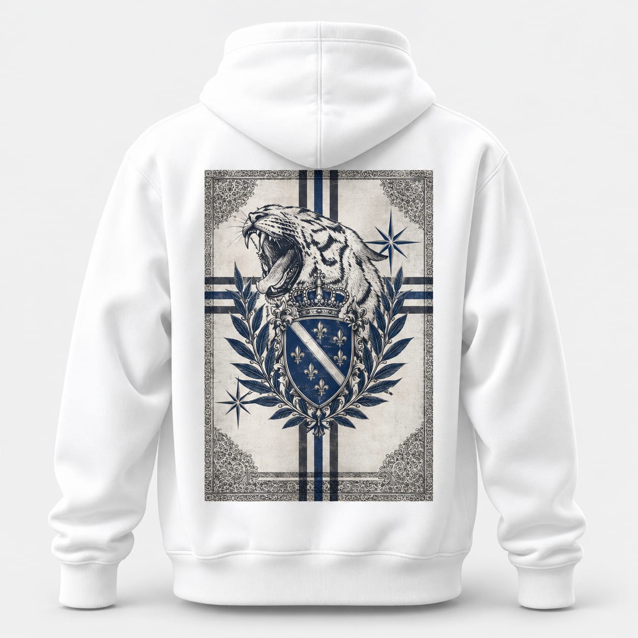Royal Crest Hoodie — White Edition