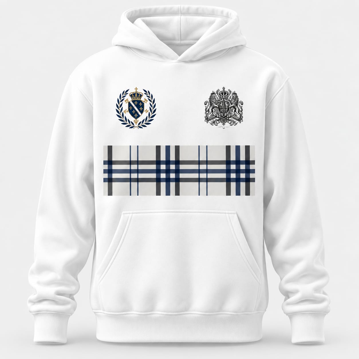 Royal Crest Hoodie — White Edition