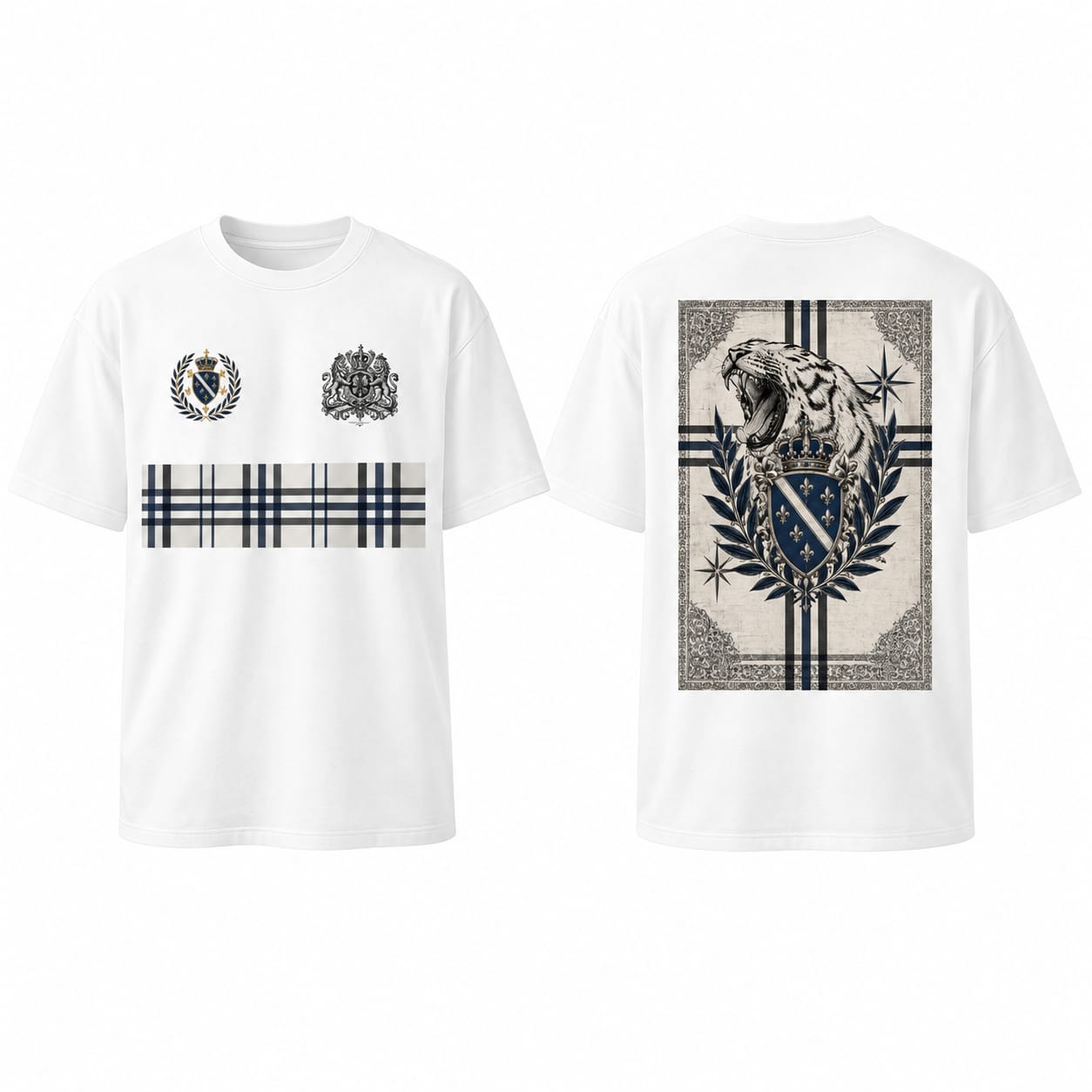 SANZ Royal Crest Tee — White Edition - TIGER COLLECTION Detay