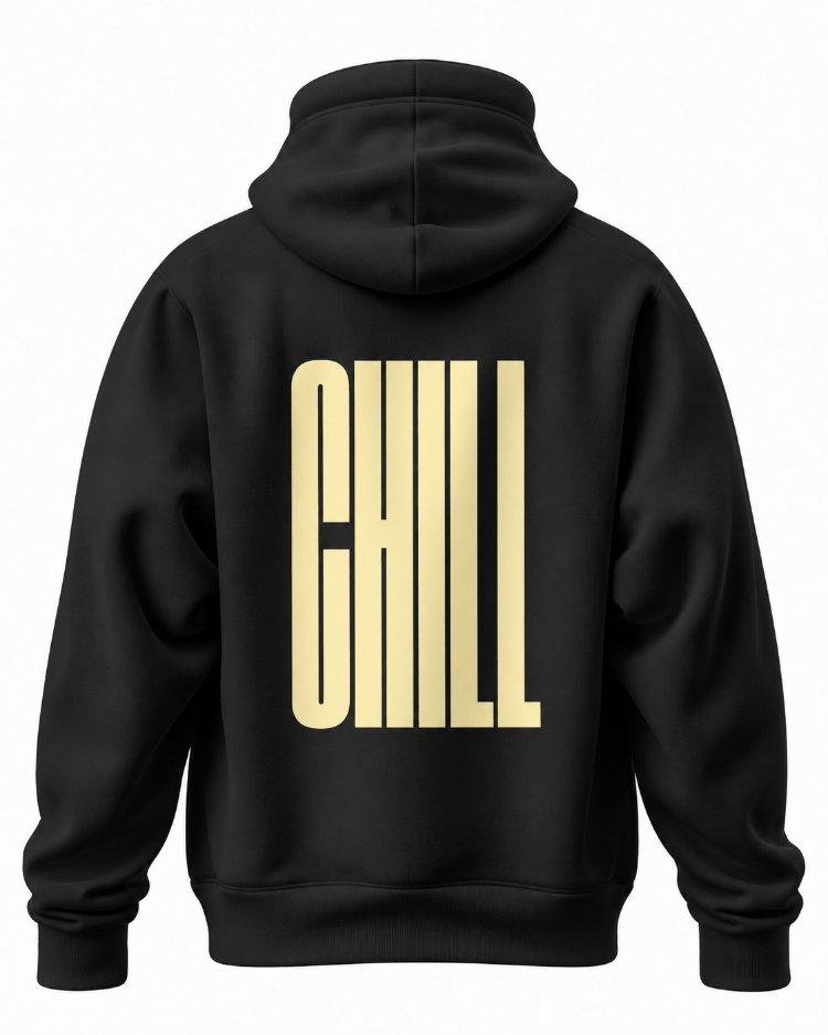 CHILL Lemon Oversize Hoodie – Siyah