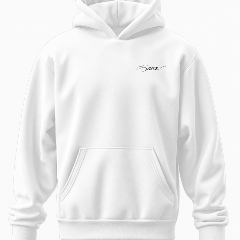 SANZ CHILL Noir Oversize Hoodie – Beyaz - CHILL WHITE DROP Gorsel 6