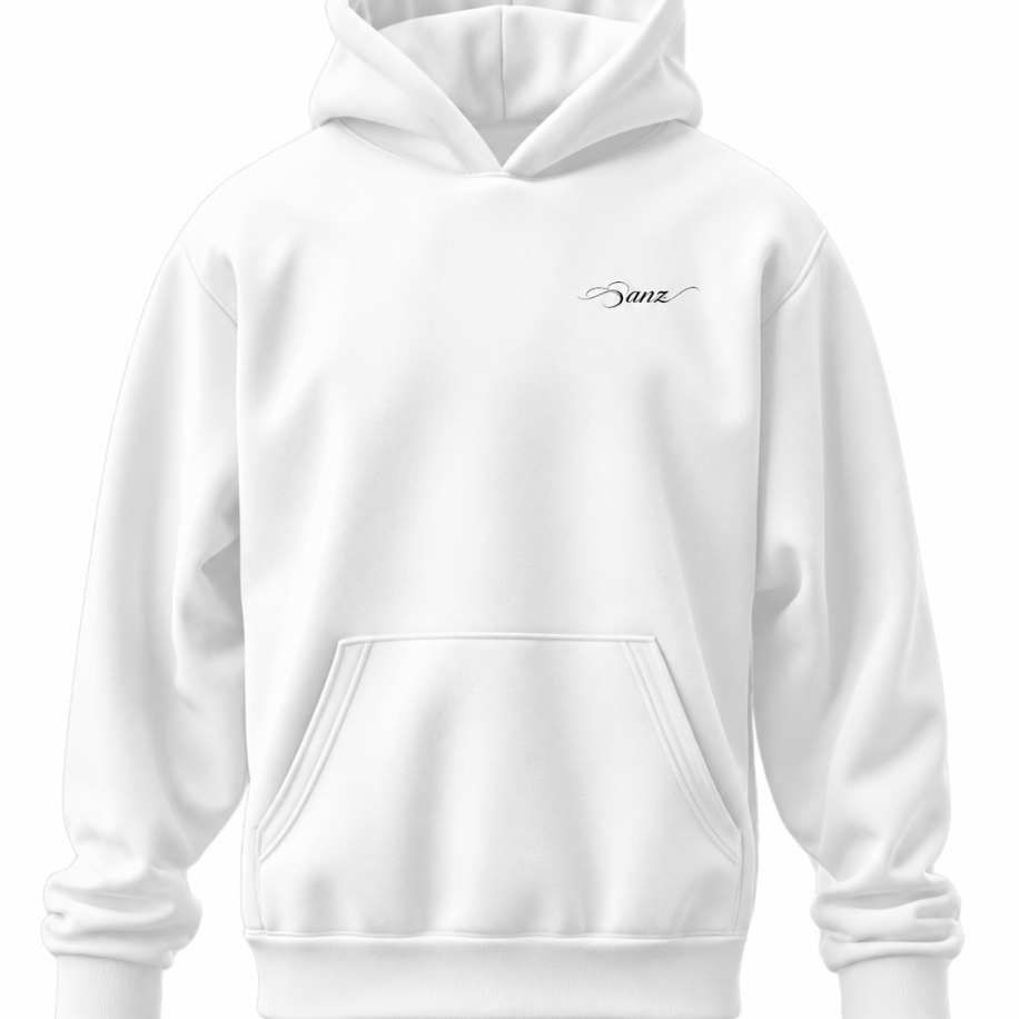 SANZ CHILL Pink Oversize Hoodie – Beyaz - CHILL WHITE DROP Gorsel 6