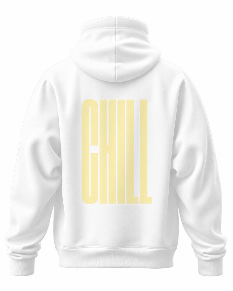 CHILL Lemon Oversize Hoodie – Beyaz