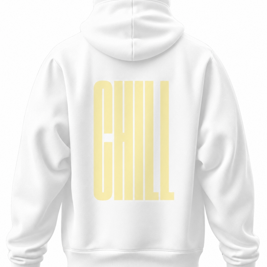 SANZ CHILL Lemon Oversize Hoodie – Beyaz - CHILL WHITE DROP Model