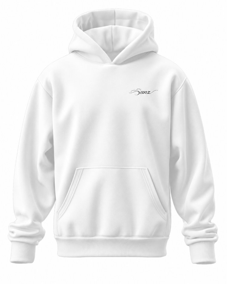 SANZ CHILL Aqua Oversize Hoodie – Beyaz - CHILL WHITE DROP Detay