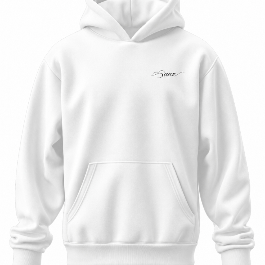 SANZ CHILL Aqua Oversize Hoodie – Beyaz - CHILL WHITE DROP Gorsel 6