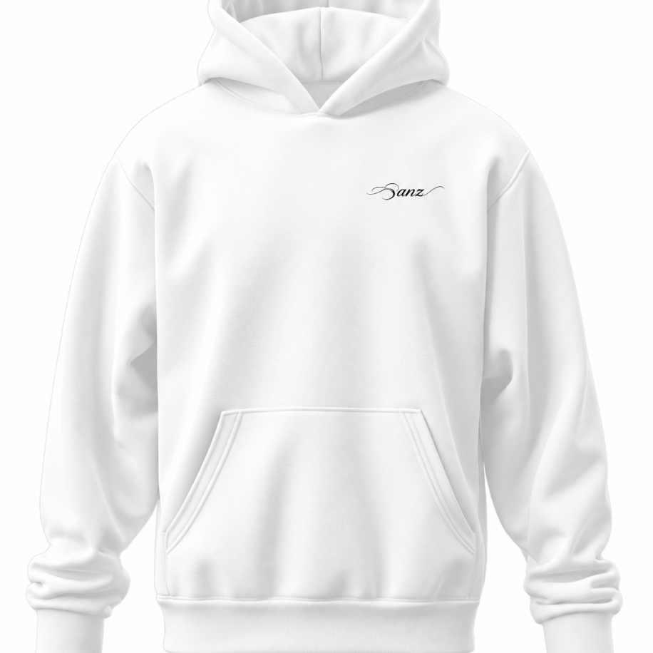 SANZ CHILL Sky Blue Oversize Hoodie – Beyaz - CHILL WHITE DROP Gorsel 6