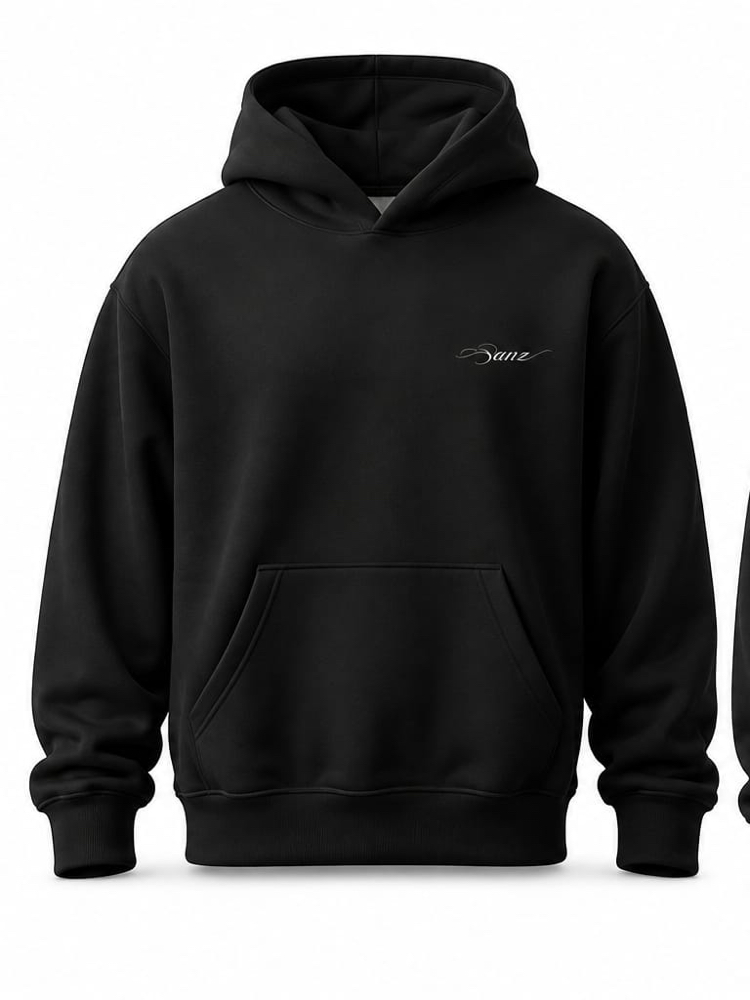 HOLLOW Ink Gaze Oversize Hoodie – Siyah