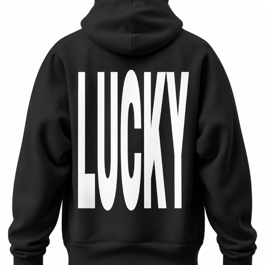 SANZ LUCKY XL Oversize Hoodie – Siyah - LUCKY Model