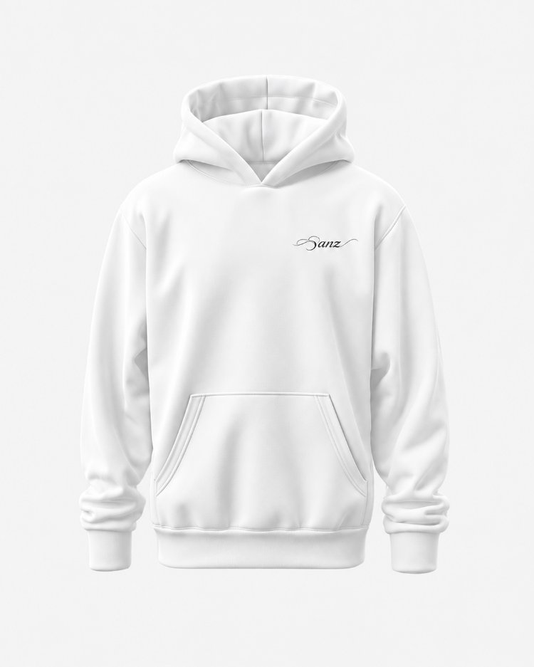 SANZ NO RISK NO STORY Red Marker Oversize Hoodie – Beyaz - NO RISK NO STORY Detay