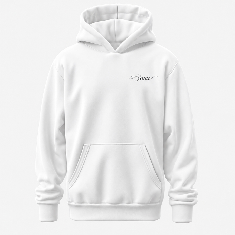 SANZ NO RISK NO STORY Red Marker Oversize Hoodie – Beyaz - NO RISK NO STORY Gorsel 6