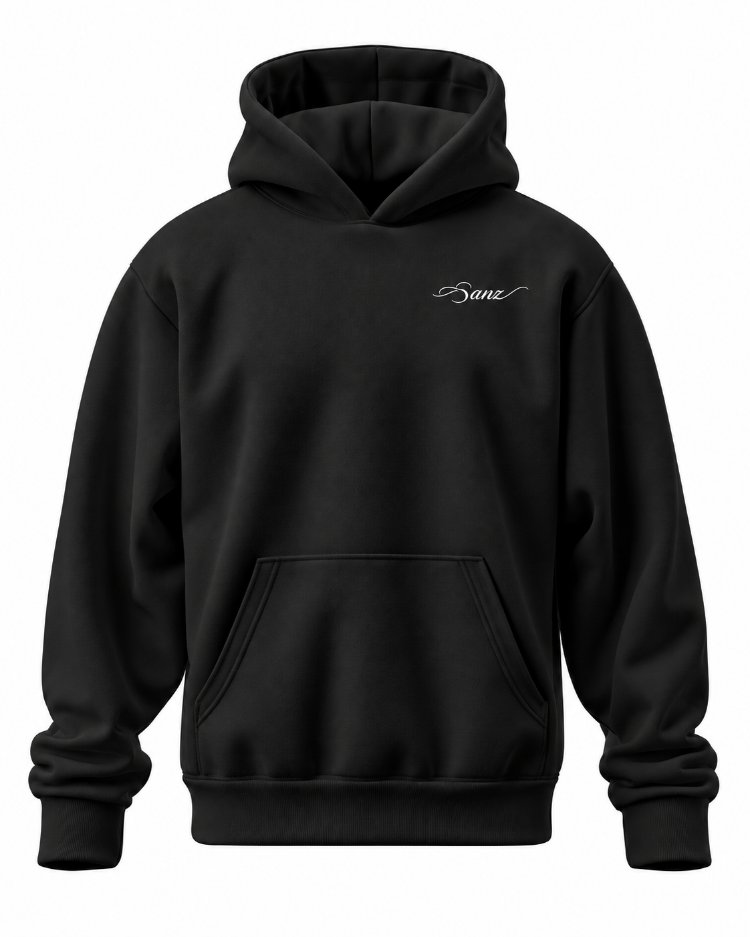 SANZ SWAG Bubblegum XL Oversize Hoodie – Siyah - SWAG DROP Detay