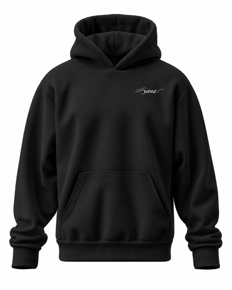 SANZ SWAG Ice Blue XL Oversize Hoodie – Siyah - SWAG DROP Detay