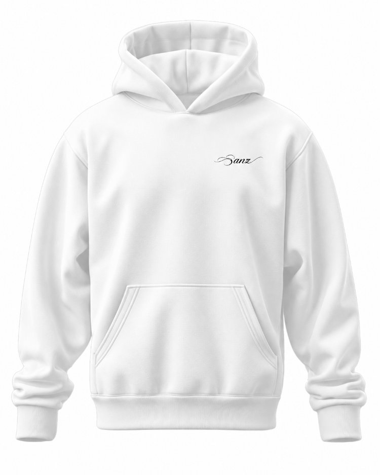 SANZ #SWAG City Texture Oversize Hoodie – Beyaz - SWAG DROP Detay