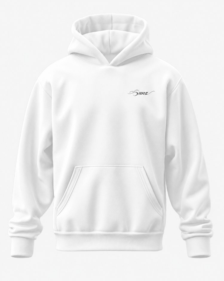 SANZ THREE MONKEYS Oversize Hoodie – Beyaz - THREE MONKEYS Detay