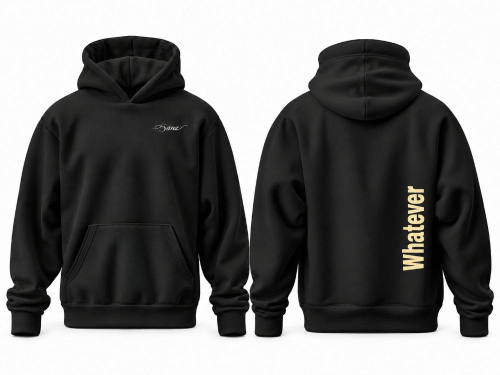 WHATEVER Butter Oversize Hoodie – Siyah