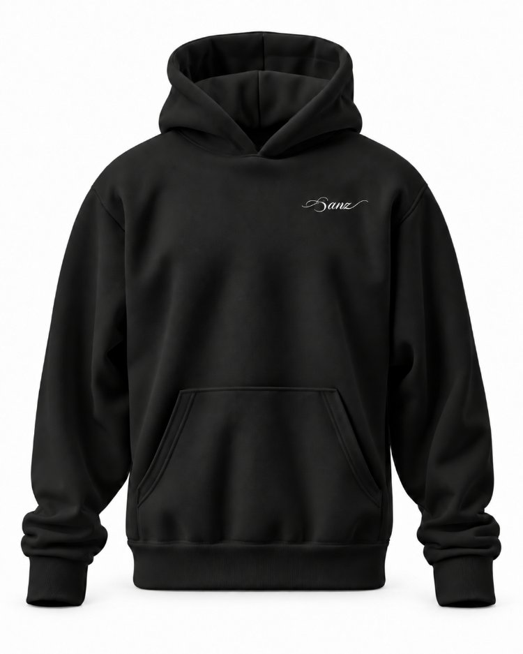 SANZ WHATEVER Butter Oversize Hoodie – Siyah - WHATEVER BLACK Detay