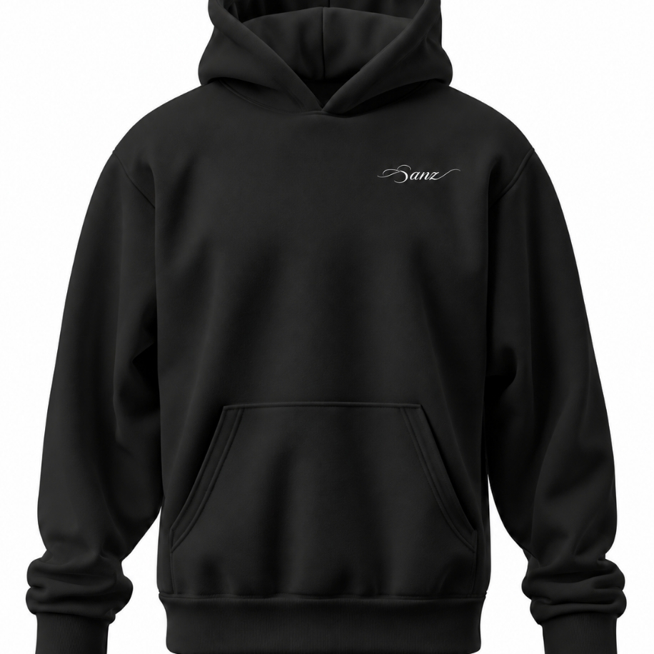 SANZ WHATEVER Lilac Oversize Hoodie – Siyah - WHATEVER BLACK Gorsel 6