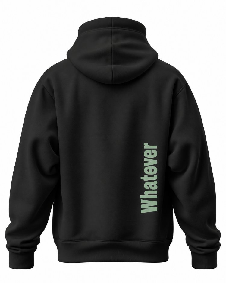 WHATEVER Sage Oversize Hoodie – Siyah