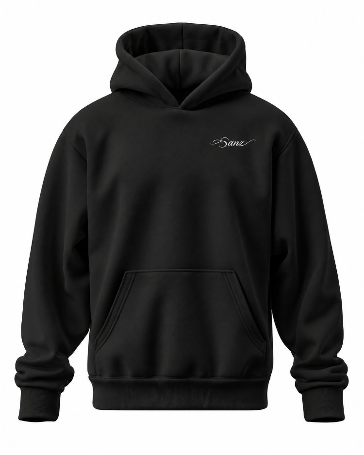 SANZ WHATEVER Sage Oversize Hoodie – Siyah - WHATEVER BLACK Detay