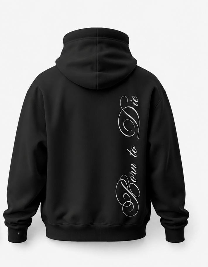 WHISPERS Born to Die Oversize Hoodie – Siyah