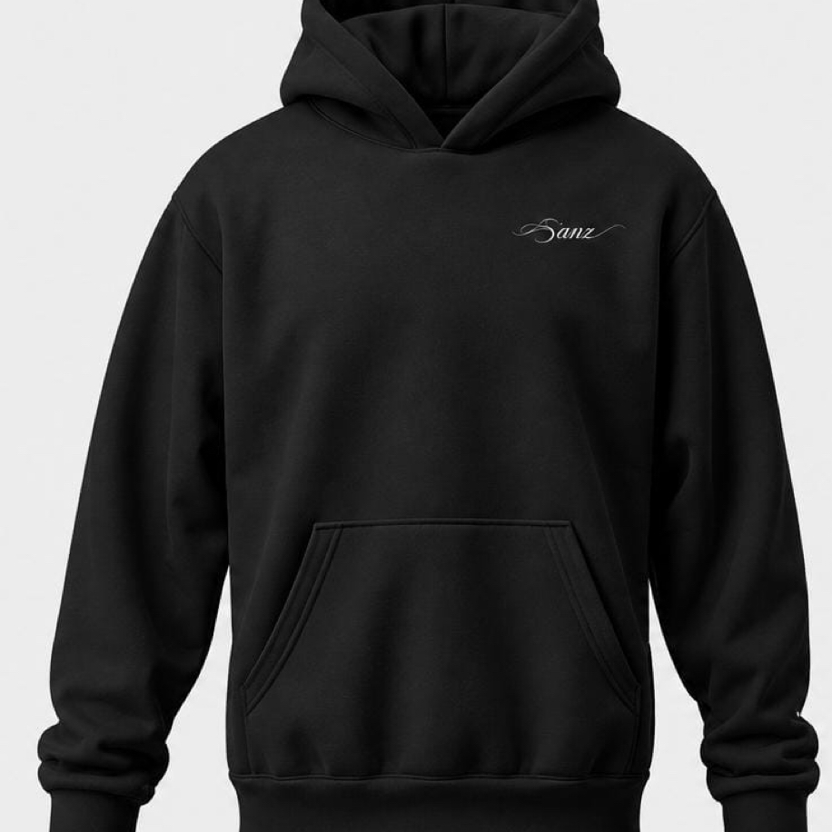 SANZ WHISPERS Blessed Oversize Hoodie – Siyah - WHISPERS DROP Gorsel 5