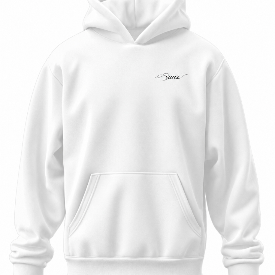 SANZ YOUNG & BEAUTIFUL Rose Oversize Hoodie – Beyaz - YOUNG AND BEAUTIFUL Gorsel 6