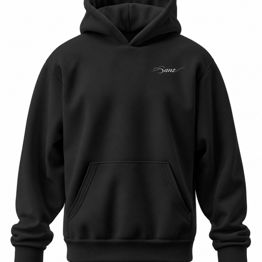 SANZ YOUNG & BEAUTIFUL Rose Oversize Hoodie – Siyah - YOUNG AND BEAUTIFUL Gorsel 6